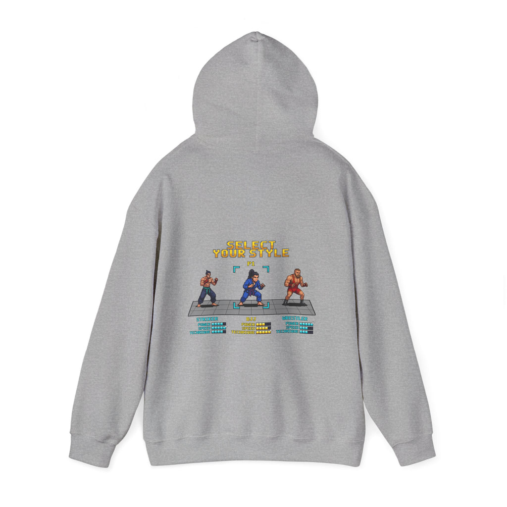 Womens BJJ Hoodie - Select Your Style - Retro Pixel Art Hoodie