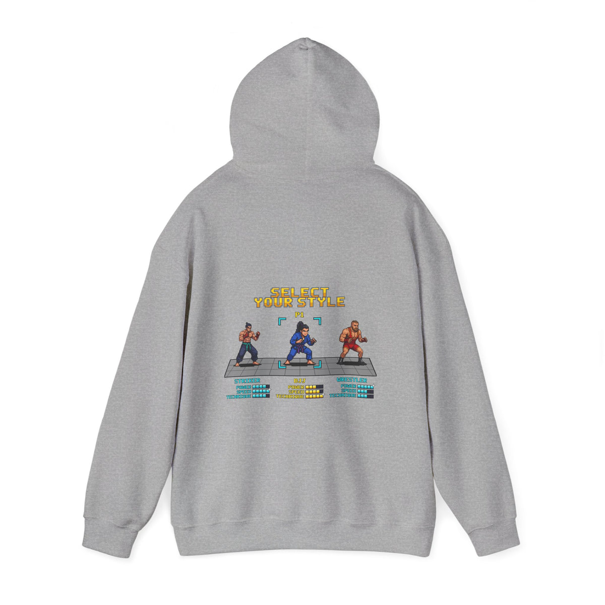 Womens BJJ Hoodie - Select Your Style - Retro Pixel Art Hoodie