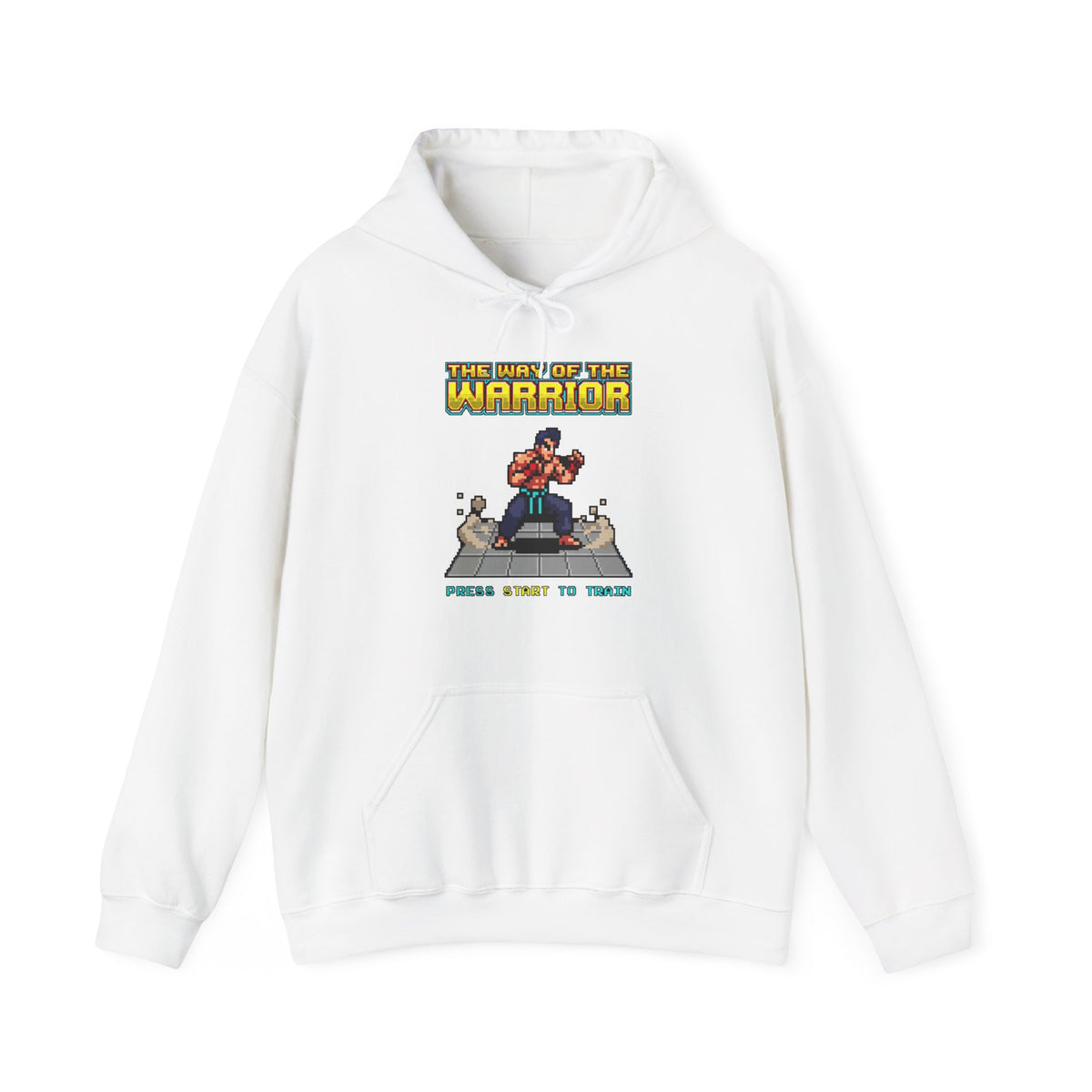 Martial Arts Hoodie - Press Start to Train - Retro Pixel Art Hoodie