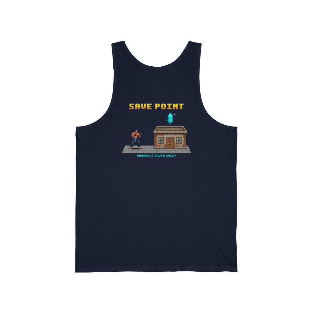 Gym Tank Top - Save Point - Retro Pixel Art Workout Tank