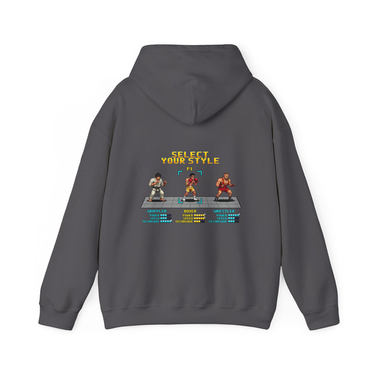 Boxing Hoodie - Select Your Style: Boxer - Retro Pixel Art Hoodie