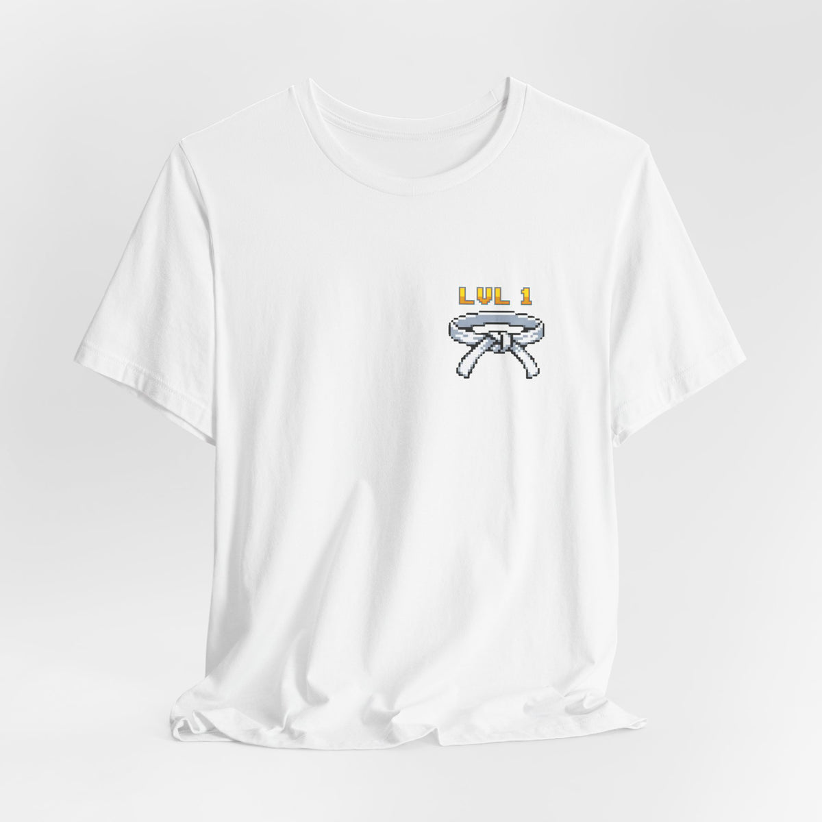 BJJ Shirt - Level Up Belt Ranks - Retro Pixel Art Tee