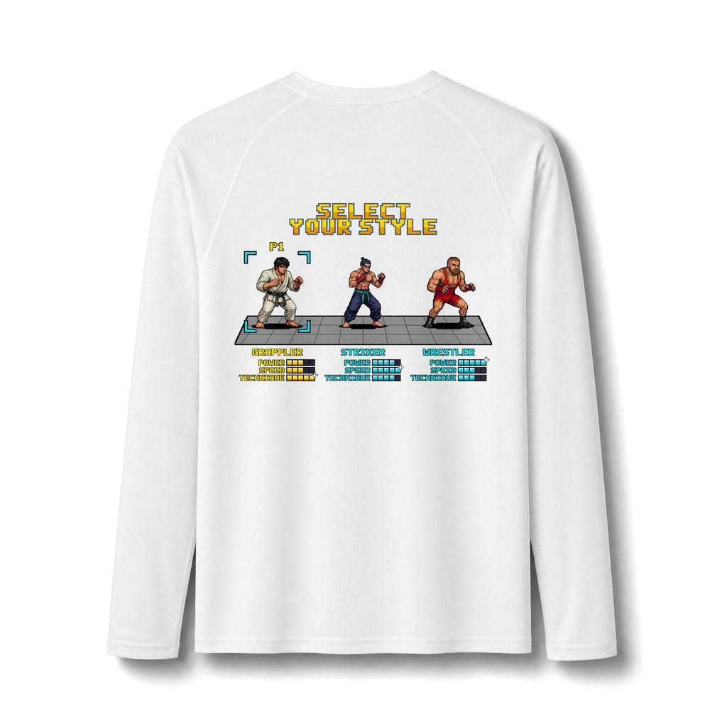 BJJ Rash Guard - Select Your Style: Grappler - Pixel Art Rashguard