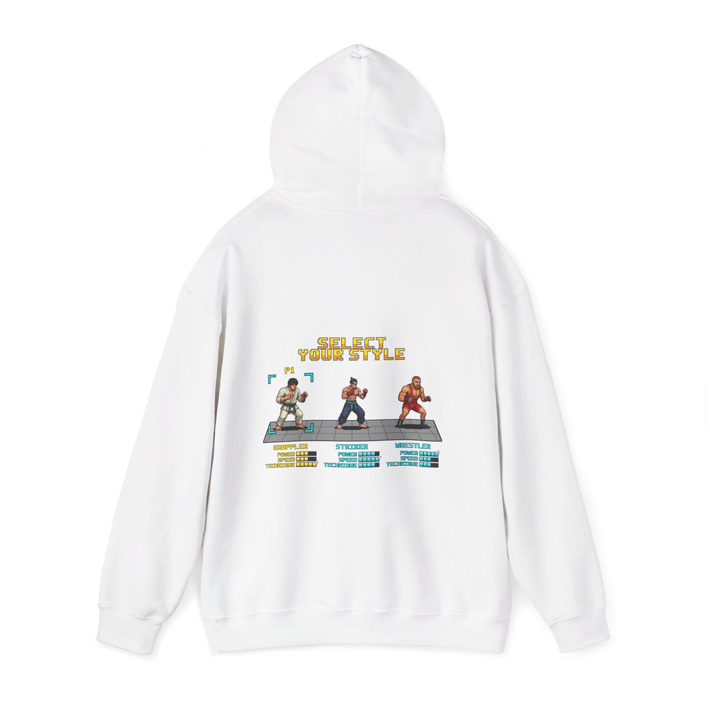 BJJ Hoodie - Select Your Style: Grappler - Retro Pixel Art Hoodie
