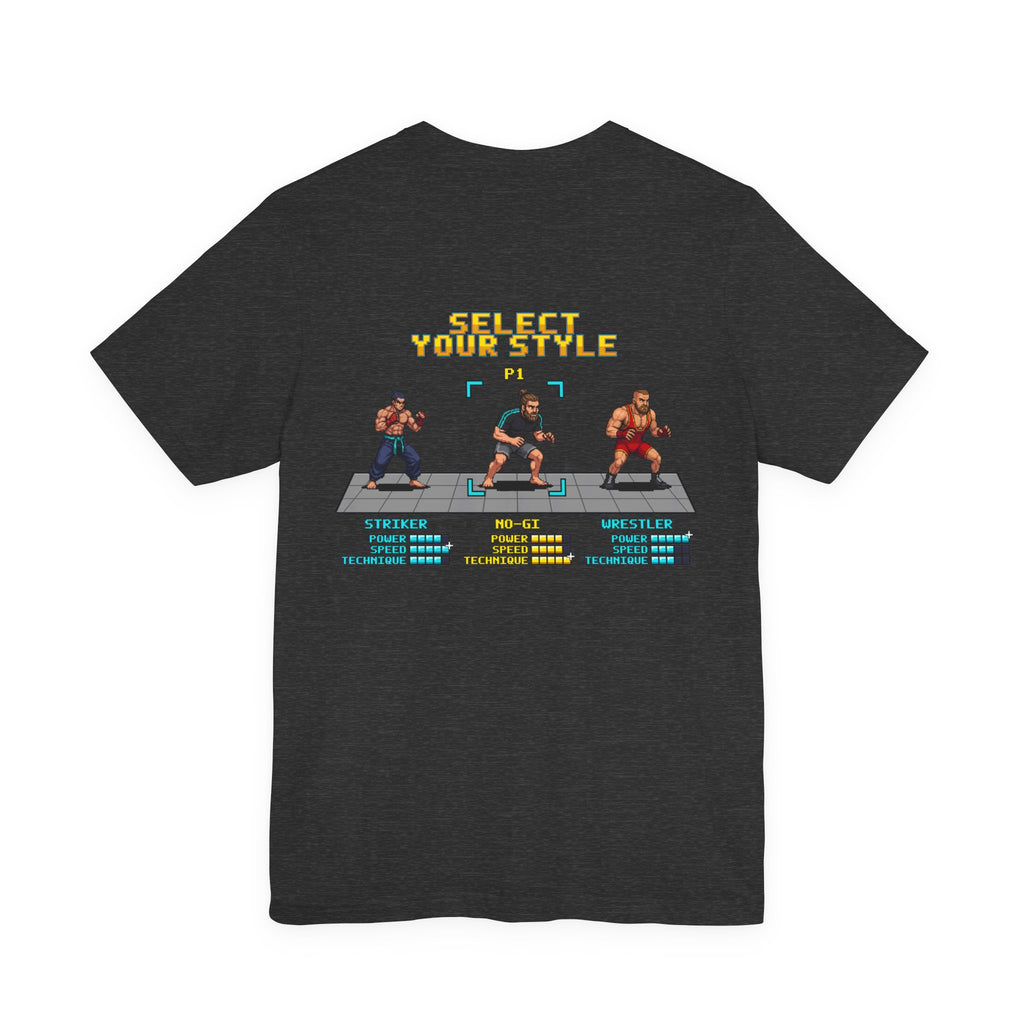 No Gi BJJ Shirt - Select Your Style: No-Gi - Retro Pixel Art Tee