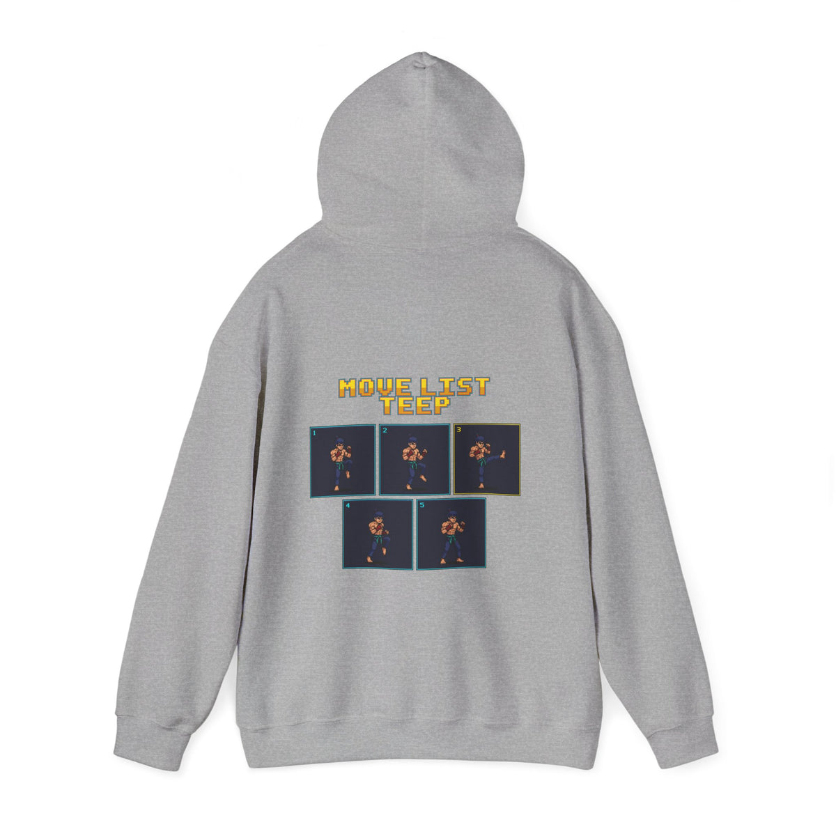 Muay Thai Hoodie - Move List: Teep - Retro Pixel Art Hoodie