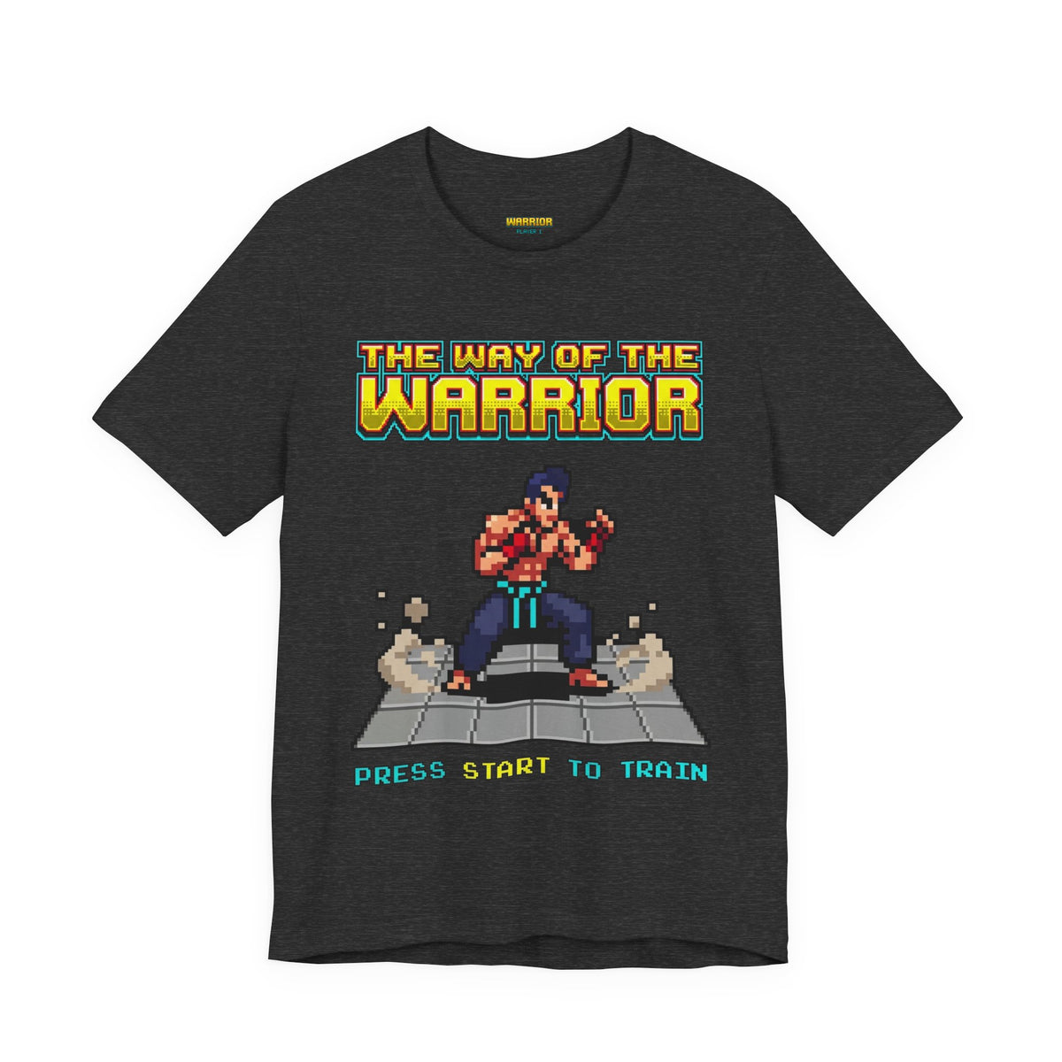 Martial Arts Shirt - Press Start to Train - Retro Pixel Art Tee