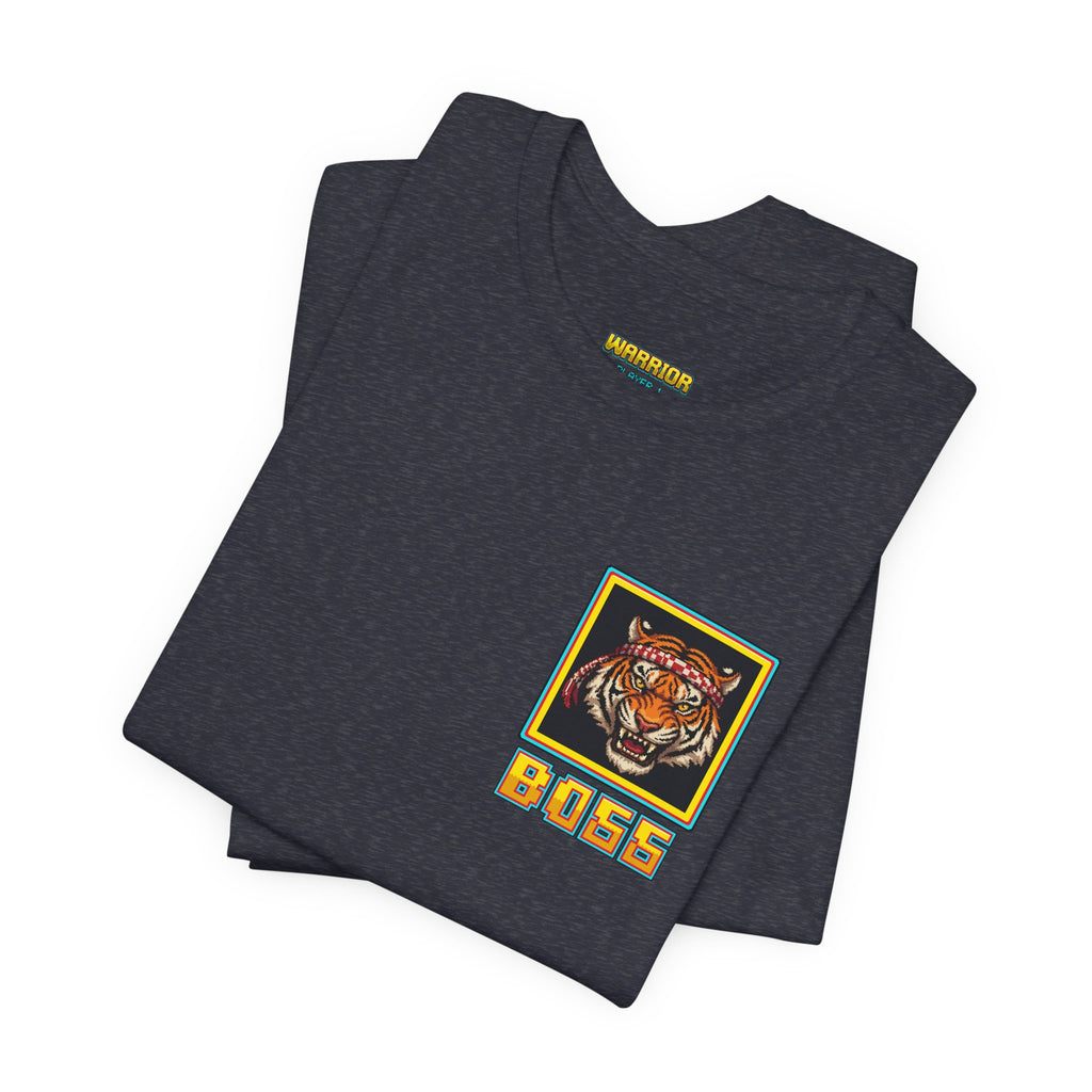 Muay Thai Shirt - Final Boss Tiger - Retro Pixel Art Tee