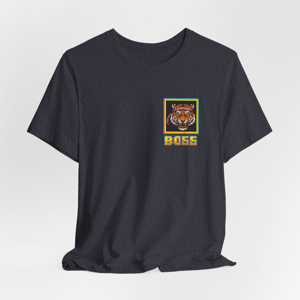 Muay Thai Shirt - Final Boss Tiger - Retro Pixel Art Tee