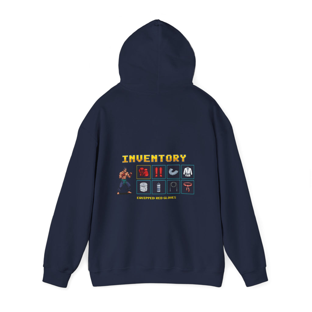 Martial Arts Hoodie - Fight Gear Inventory - Retro Pixel Art Hoodie