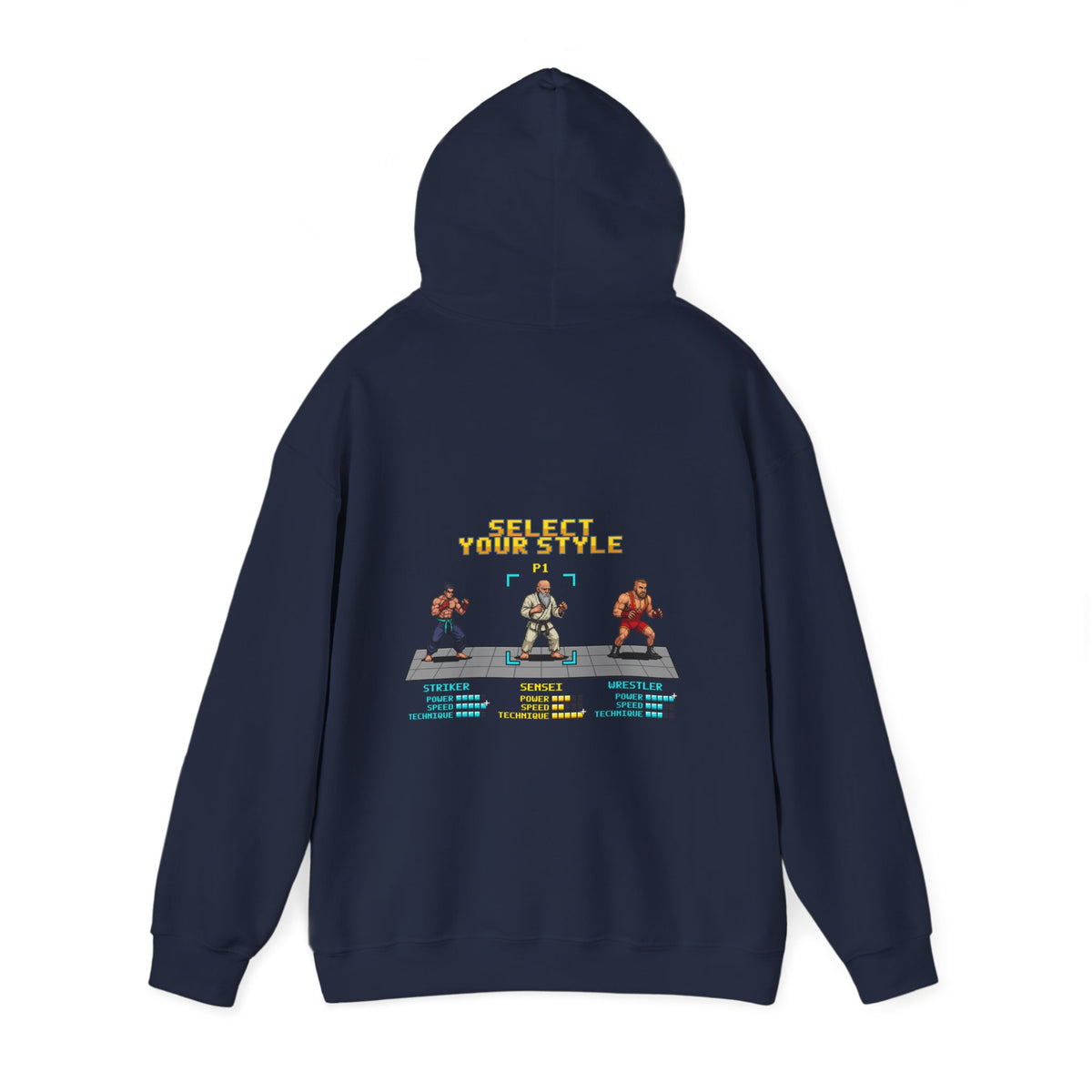Martial Arts Hoodie - Select Your Style: Sensei - Retro Pixel Art Hoodie