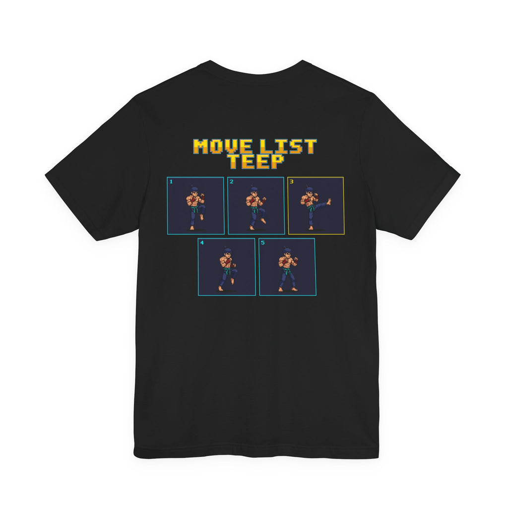 Muay Thai Shirt - Move List: Teep - Retro Pixel Art Tee