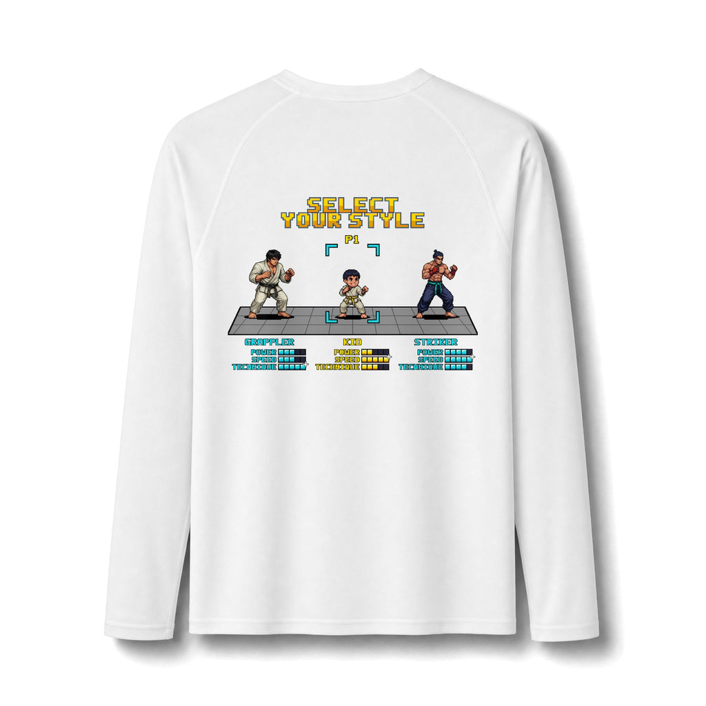 Kids Martial Arts Rash Guard - Select Your Style - Pixel Art Rashguard