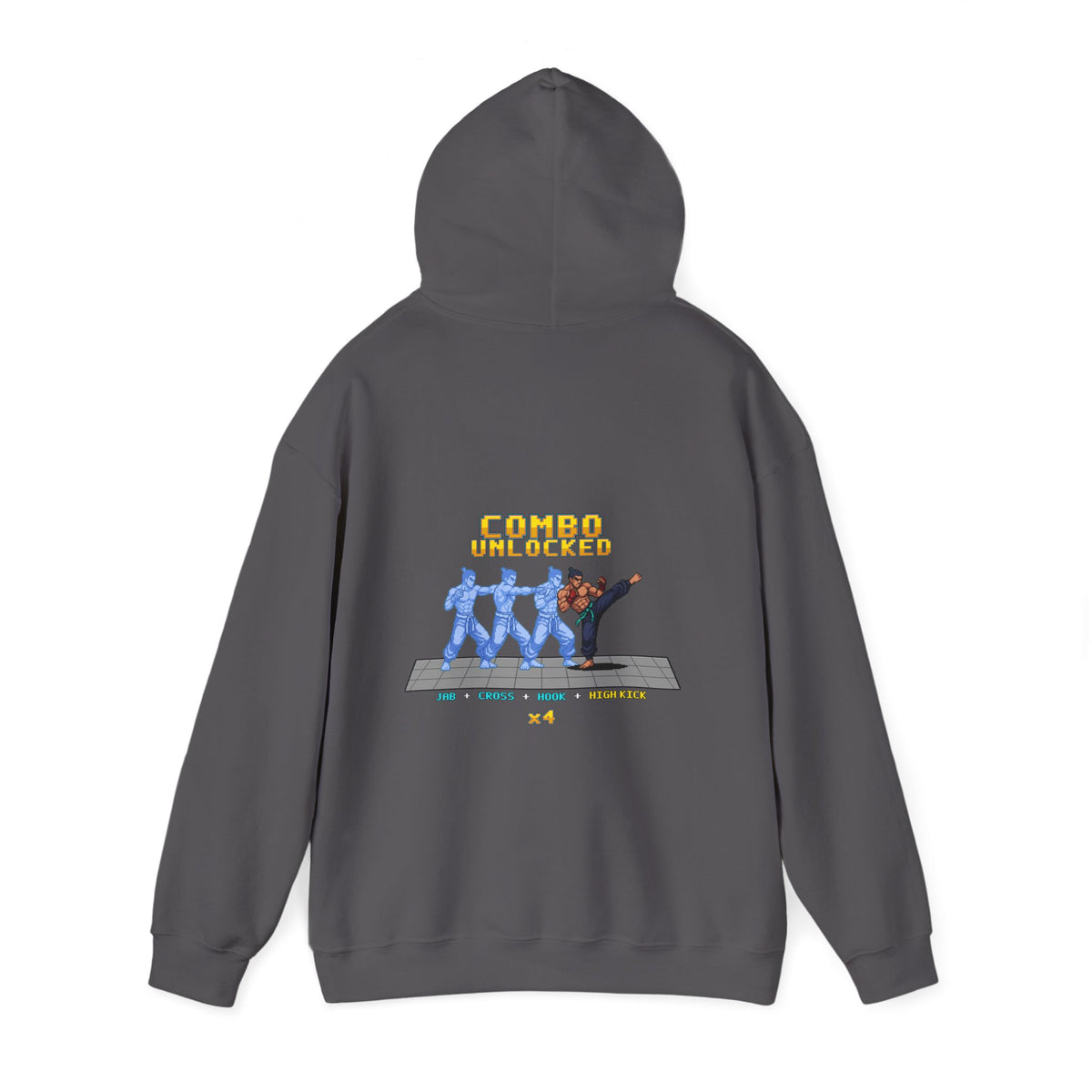 Kickboxing Hoodie - Combo Unlocked - Retro Pixel Art Hoodie