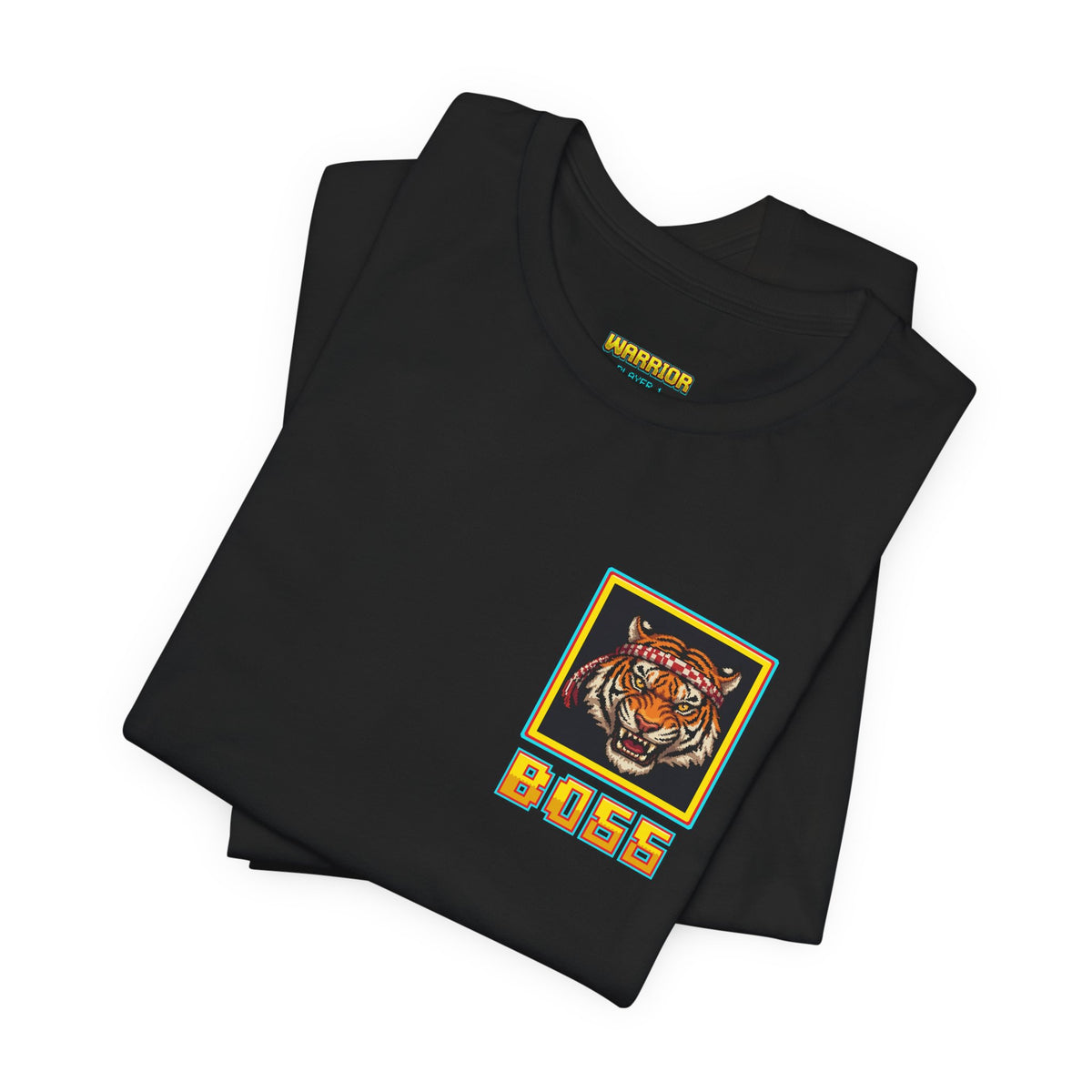 Muay Thai Shirt - Final Boss Tiger - Retro Pixel Art Tee