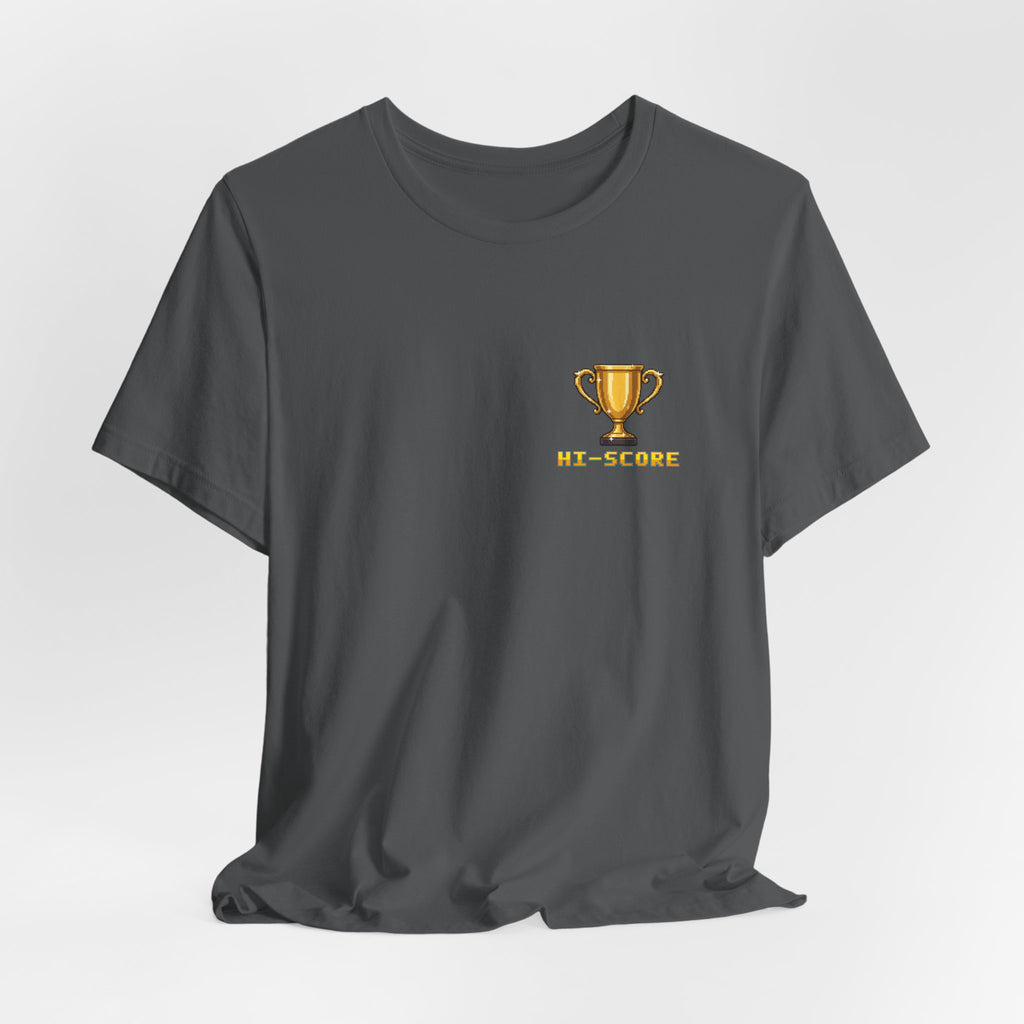 BJJ Shirt - High Score: Armbars and Triangles - Retro Pixel Art Tee