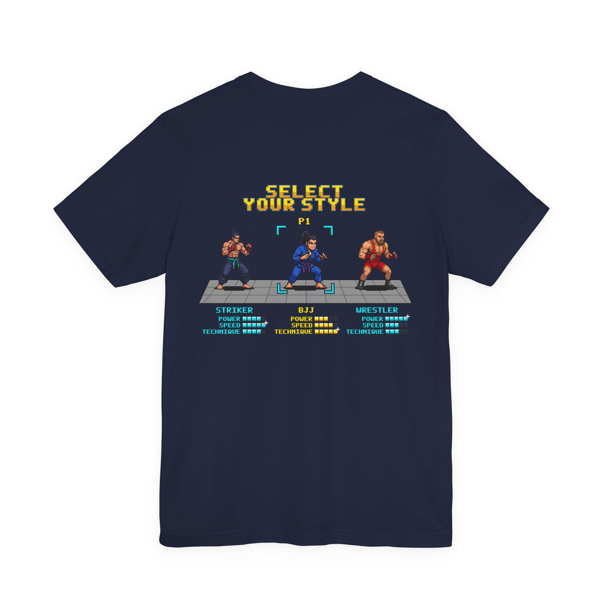 Womens BJJ Shirt - Select Your Style - Retro Pixel Art Tee