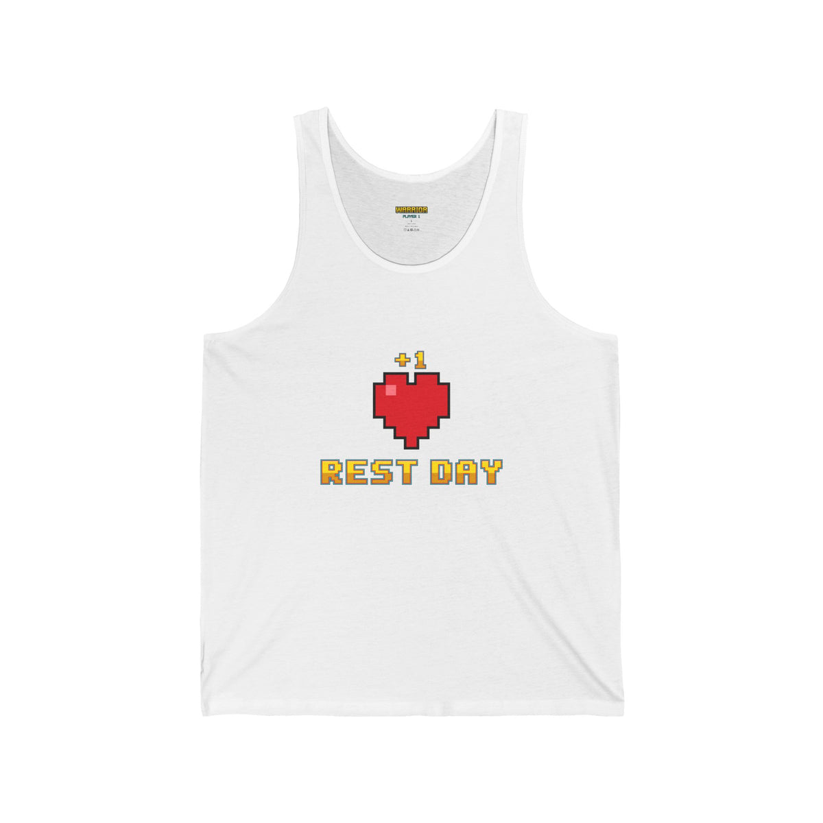 Gym Tank Top - Rest Day +1 Life - Retro Pixel Art Workout Tank