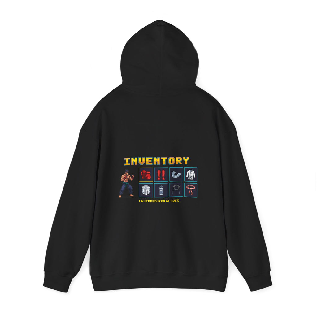 Martial Arts Hoodie - Fight Gear Inventory - Retro Pixel Art Hoodie