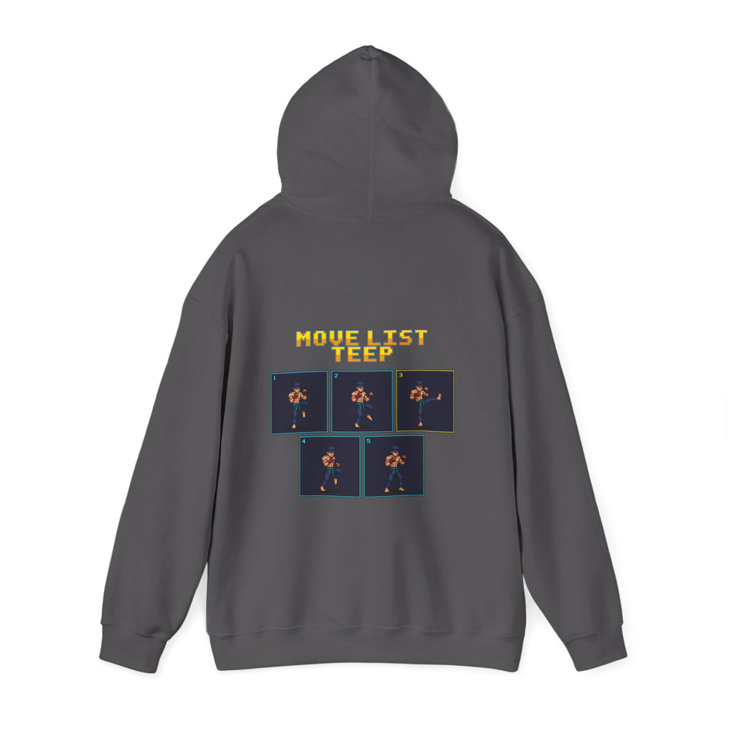 Muay Thai Hoodie - Move List: Teep - Retro Pixel Art Hoodie