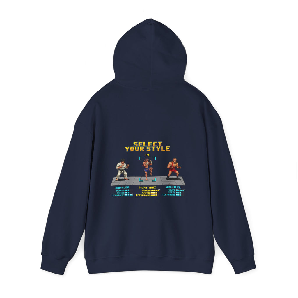 Muay Thai Hoodie - Select Your Style: Nak Muay - Retro Pixel Art Hoodie
