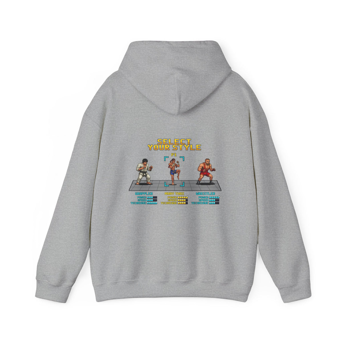 Muay Thai Hoodie - Select Your Style: Nak Muay - Retro Pixel Art Hoodie