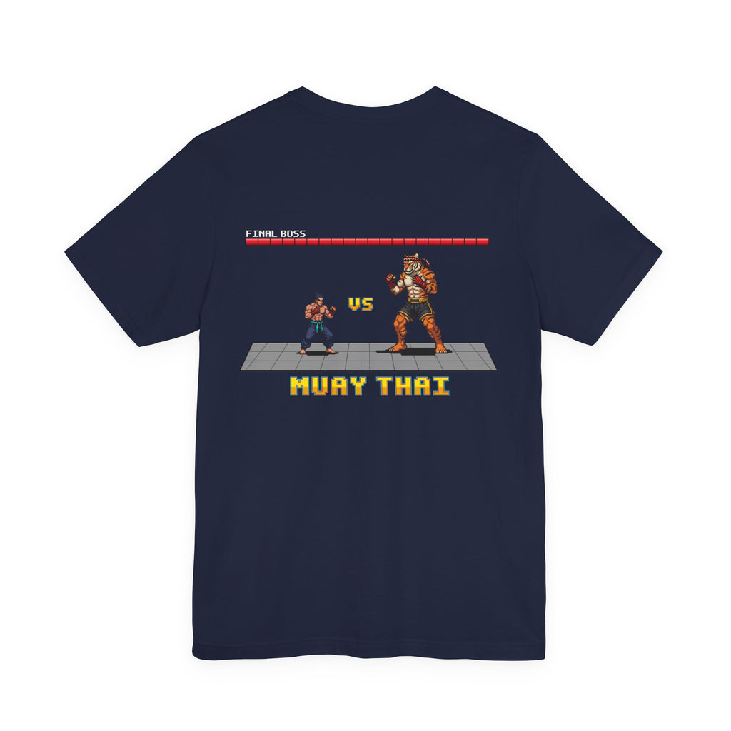 Muay Thai Shirt - Final Boss Tiger - Retro Pixel Art Tee
