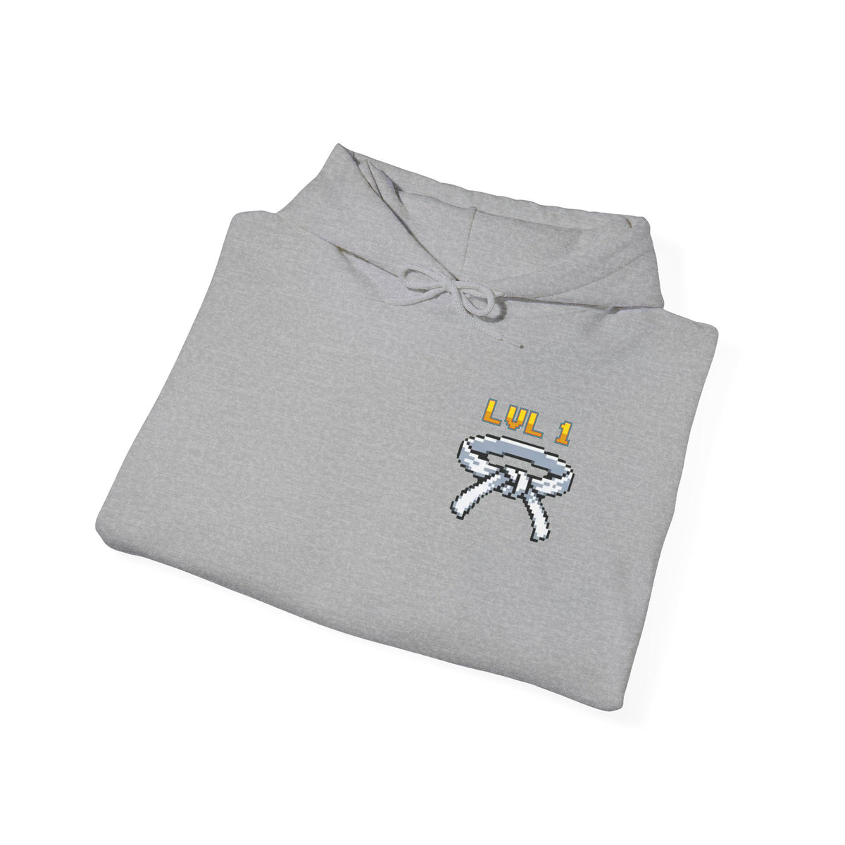 BJJ Hoodie - Level Up Belt Ranks - Retro Pixel Art Hoodie
