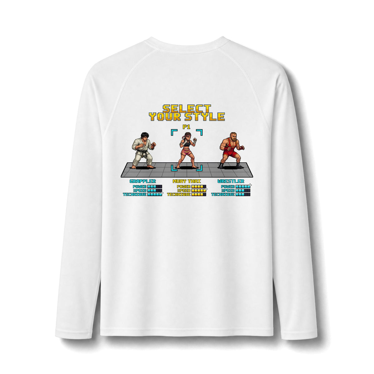 Womens Muay Thai Rash Guard - Select Your Style - Pixel Art Rashguard