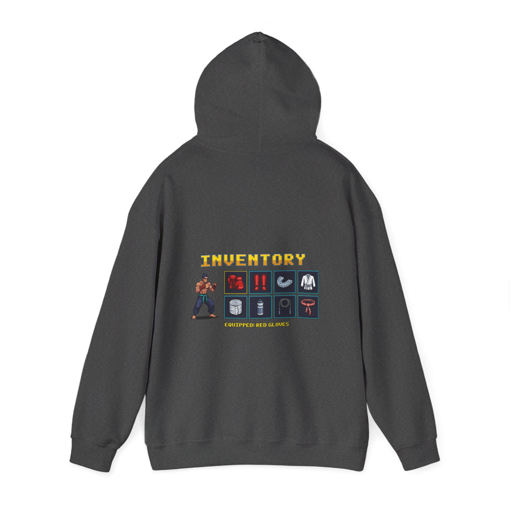 Martial Arts Hoodie - Fight Gear Inventory - Retro Pixel Art Hoodie
