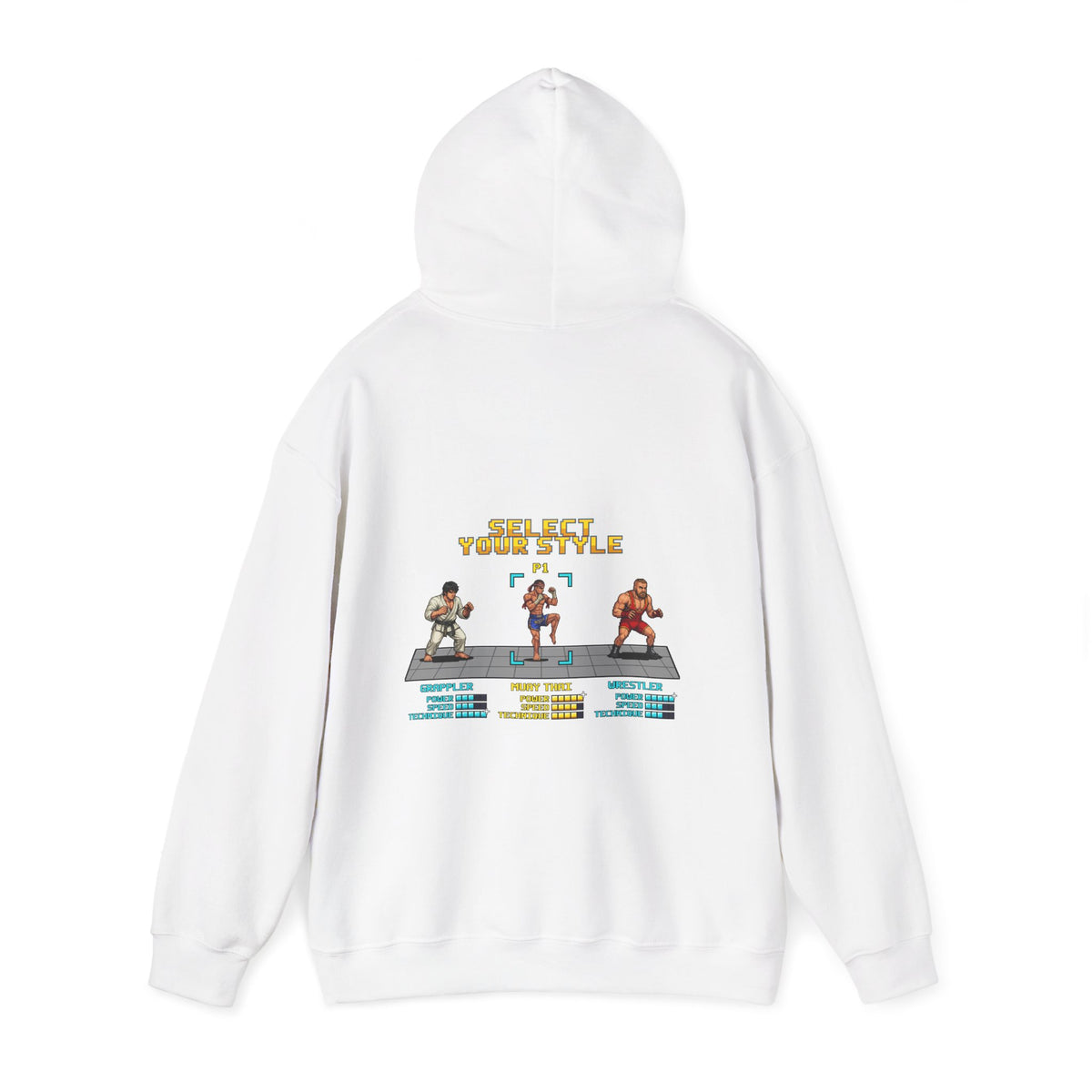 Muay Thai Hoodie - Select Your Style: Nak Muay - Retro Pixel Art Hoodie