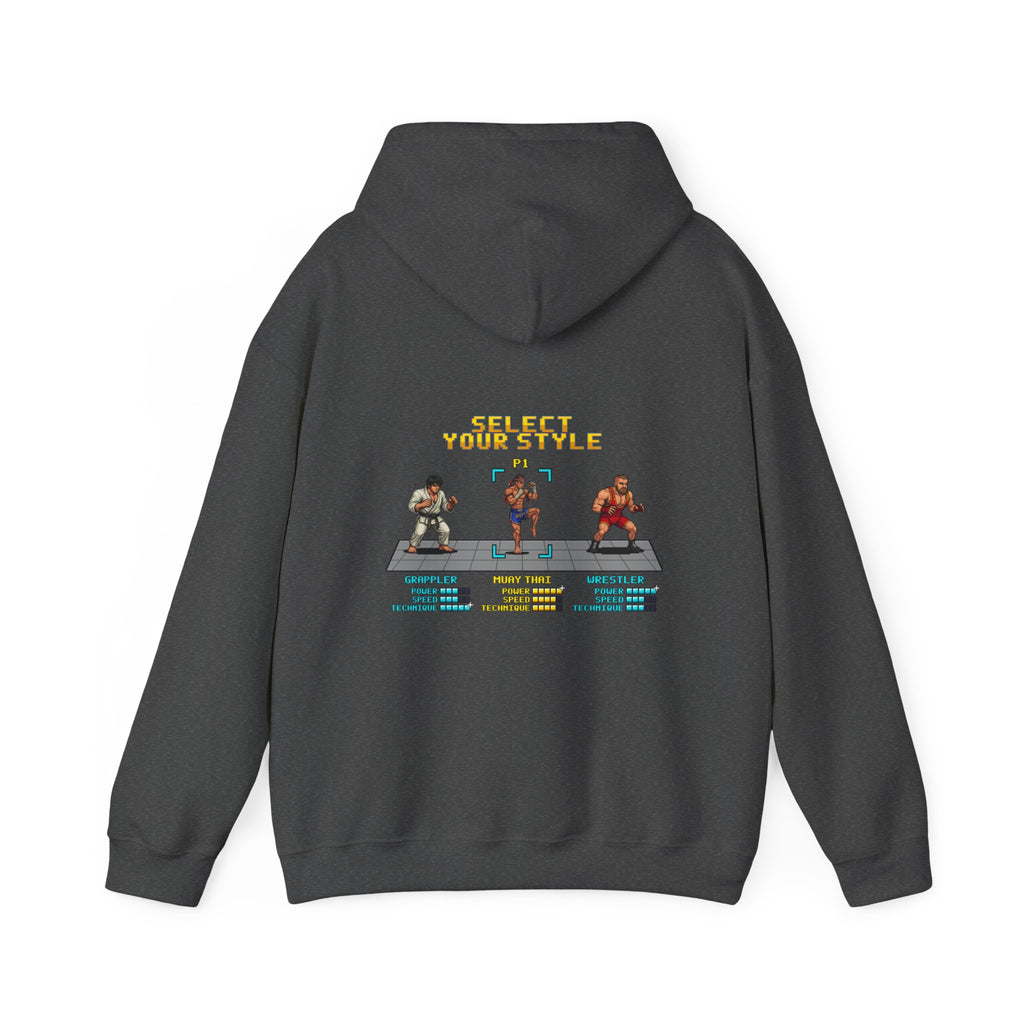 Muay Thai Hoodie - Select Your Style: Nak Muay - Retro Pixel Art Hoodie