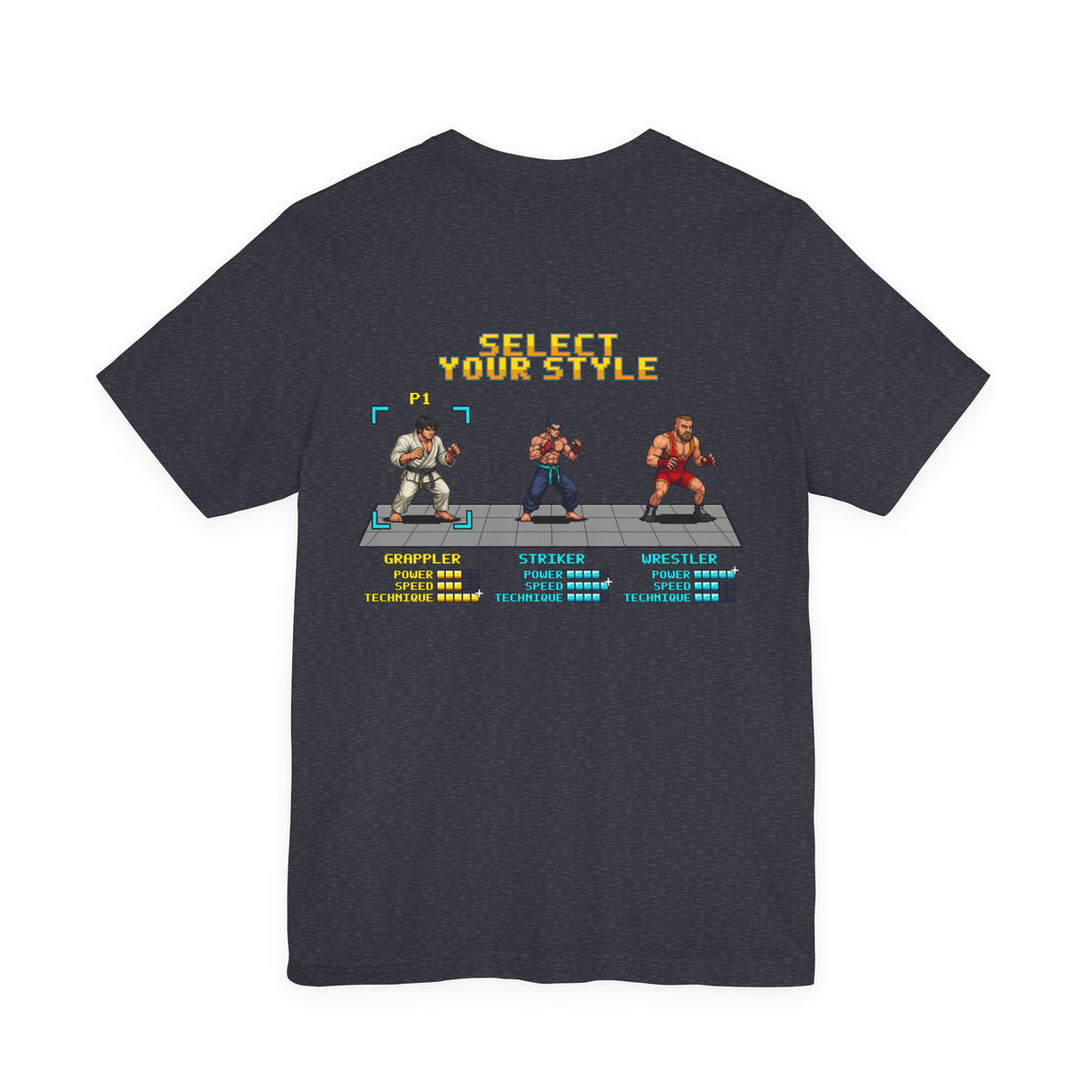 BJJ Shirt - Select Your Style: Grappler - Retro Pixel Art Tee
