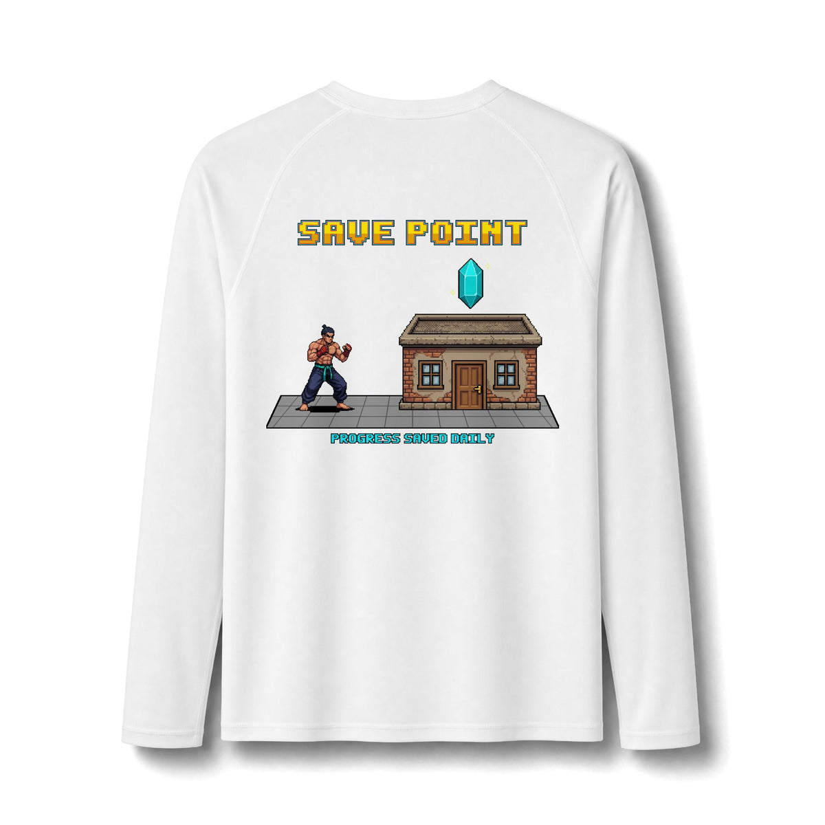 Gym Rash Guard - Save Point - Pixel Art Rashguard