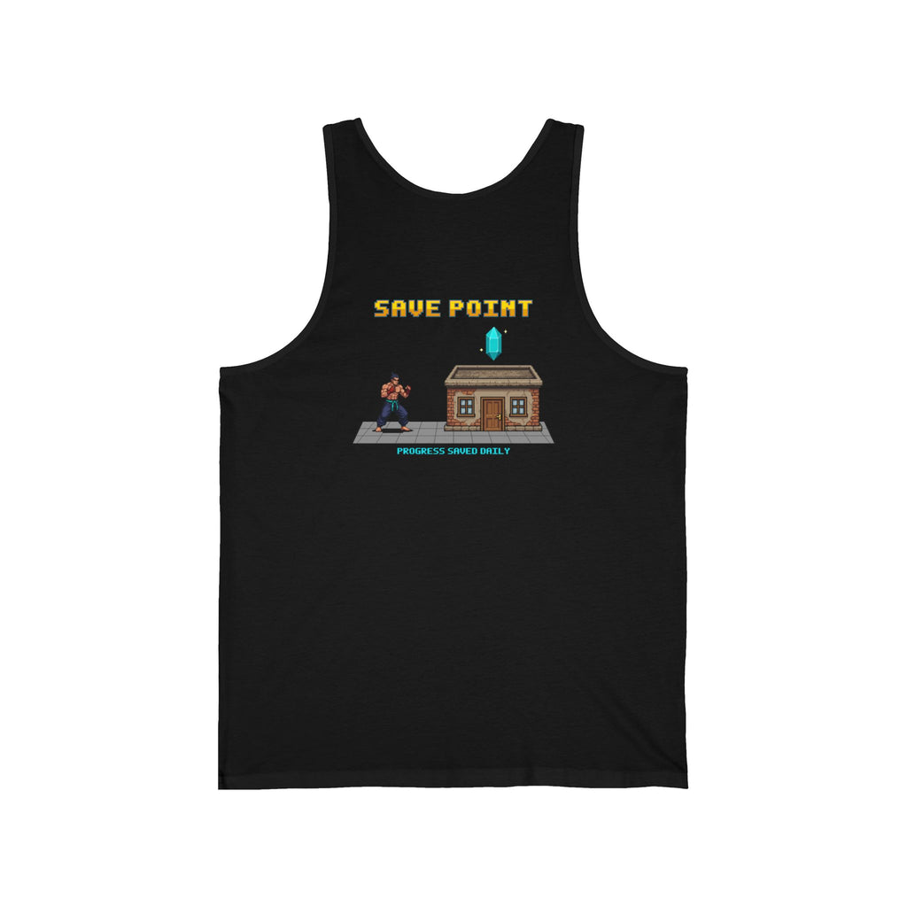 Gym Tank Top - Save Point - Retro Pixel Art Workout Tank