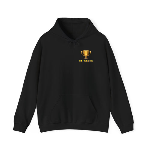 BJJ Hoodie - High Score: Armbars and Triangles - Retro Pixel Art Hoodie