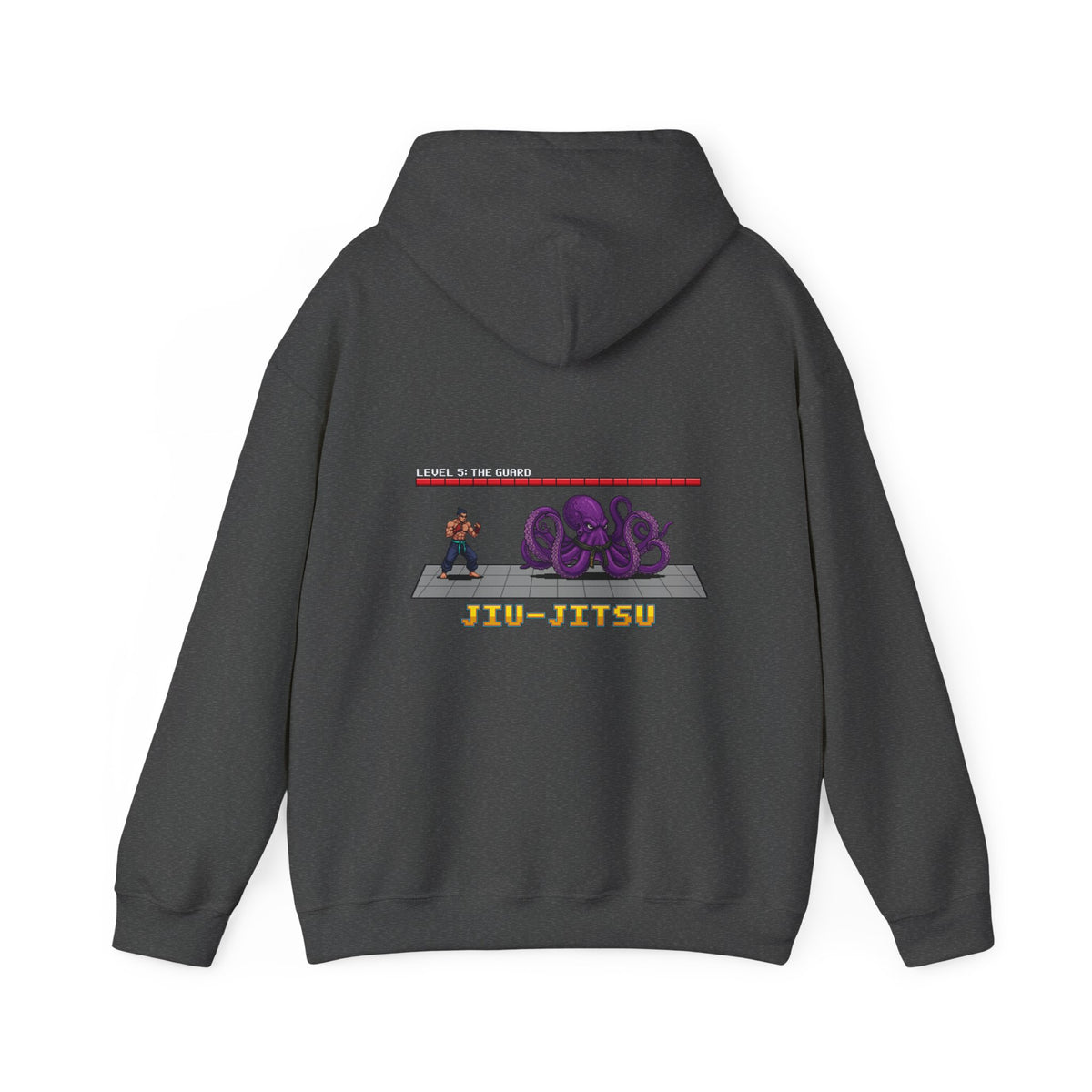 BJJ Hoodie - Octopus Guard Final Boss - Retro Pixel Art Hoodie