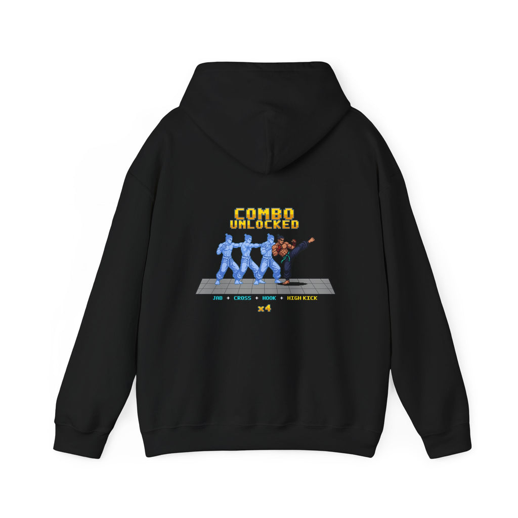 Kickboxing Hoodie - Combo Unlocked - Retro Pixel Art Hoodie