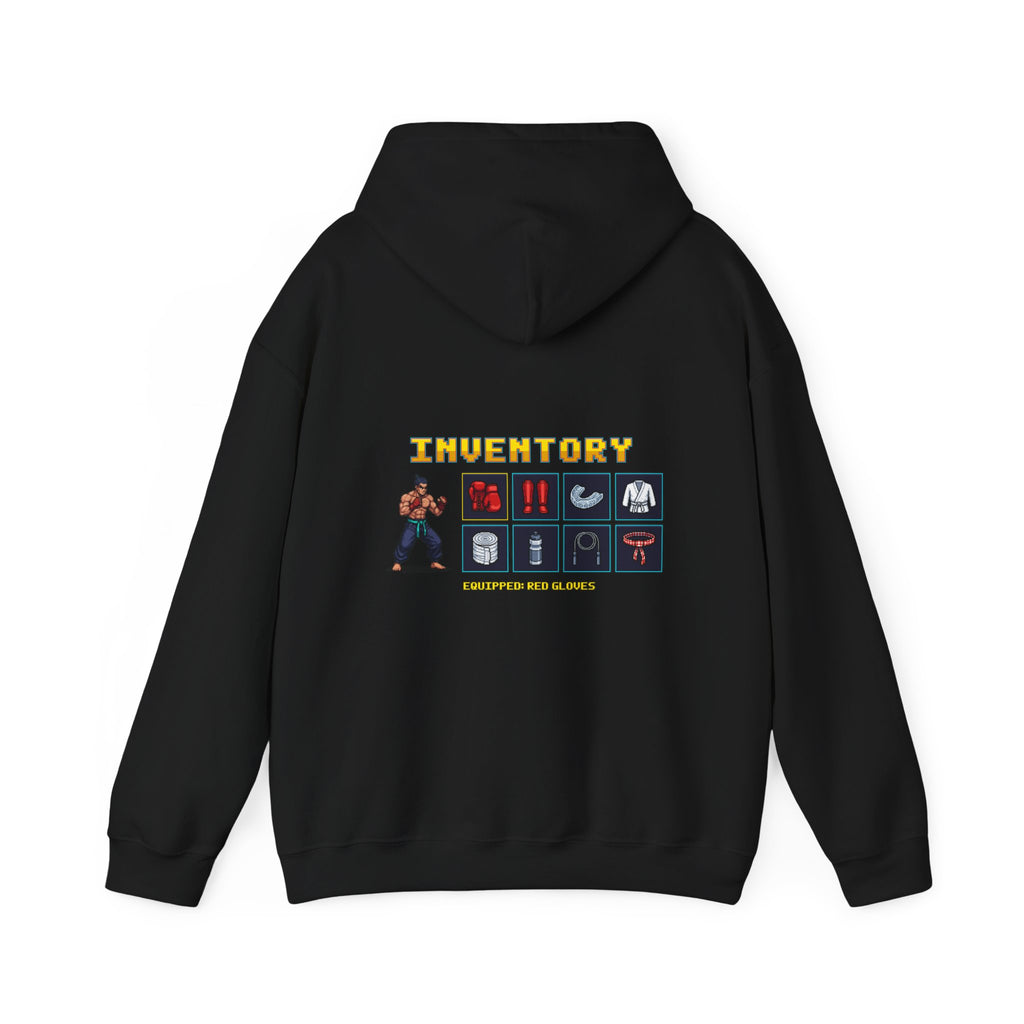 Martial Arts Hoodie - Fight Gear Inventory - Retro Pixel Art Hoodie
