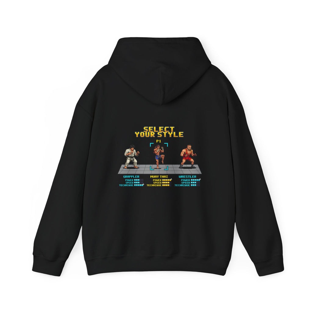 Muay Thai Hoodie - Select Your Style: Nak Muay - Retro Pixel Art Hoodie