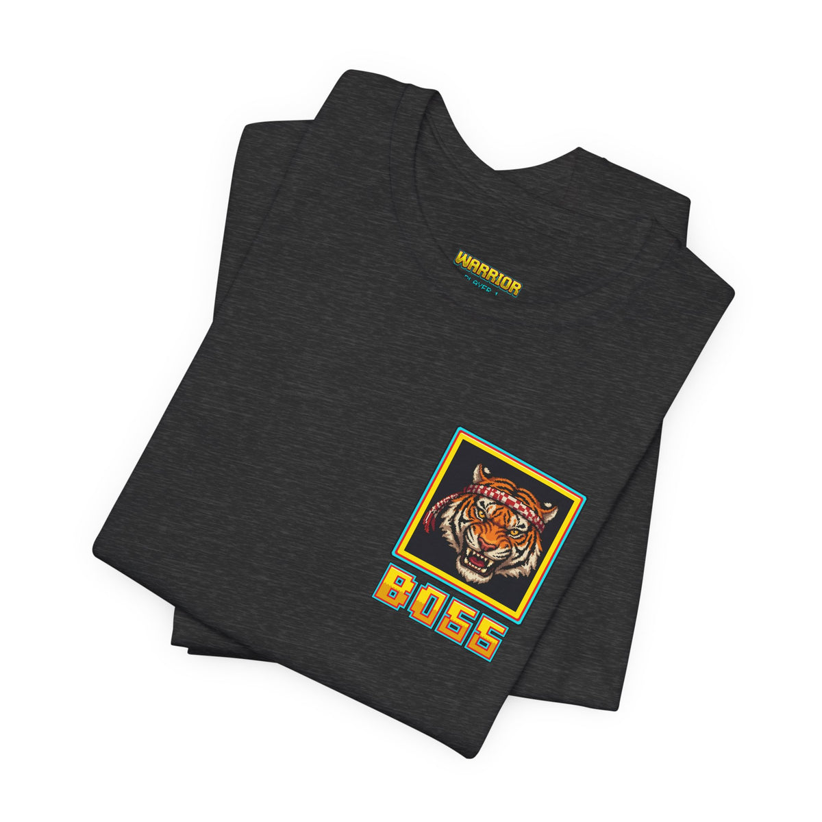 Muay Thai Shirt - Final Boss Tiger - Retro Pixel Art Tee