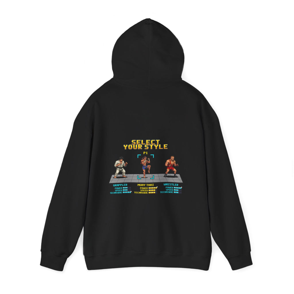 Muay Thai Hoodie - Select Your Style: Nak Muay - Retro Pixel Art Hoodie