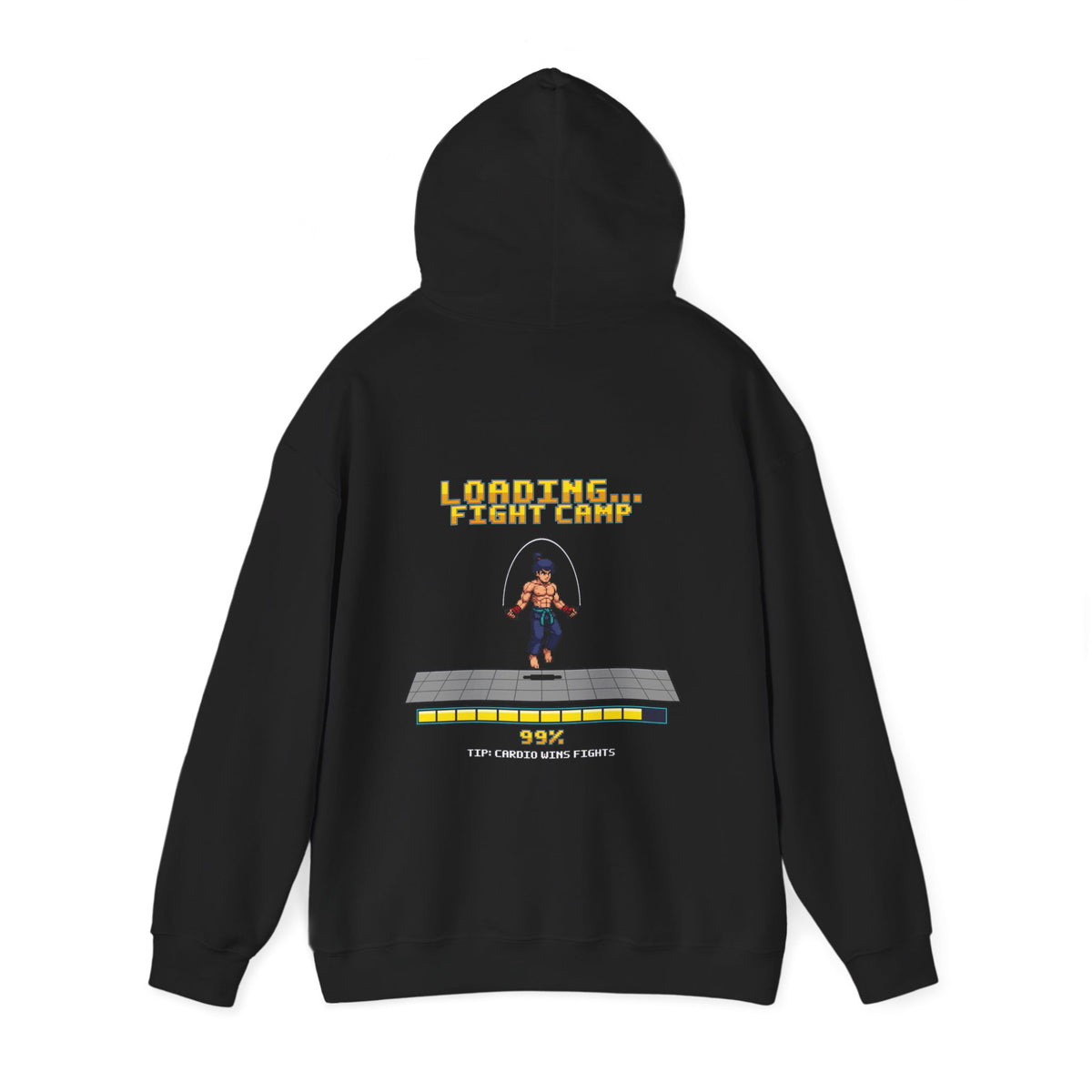 Boxing Hoodie - Loading Fight Camp - Retro Pixel Art Hoodie