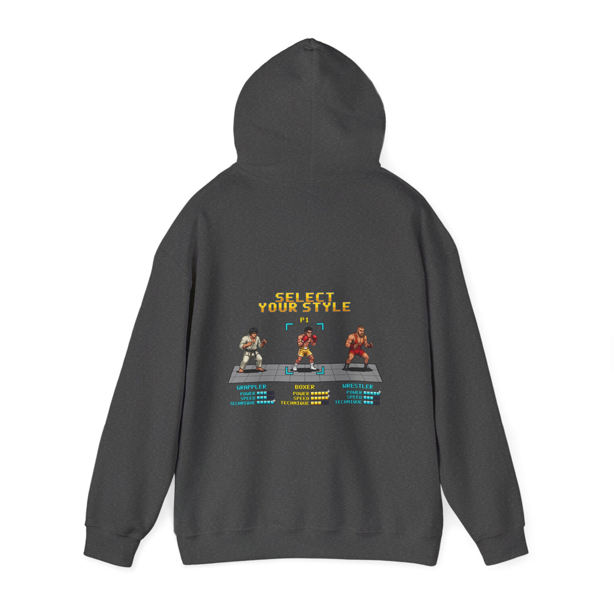 Boxing Hoodie - Select Your Style: Boxer - Retro Pixel Art Hoodie